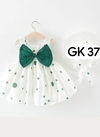 Green And White Colour GURUKRUPA Fancy Stylish Party Wear Girls Kids Colllection GK-37
